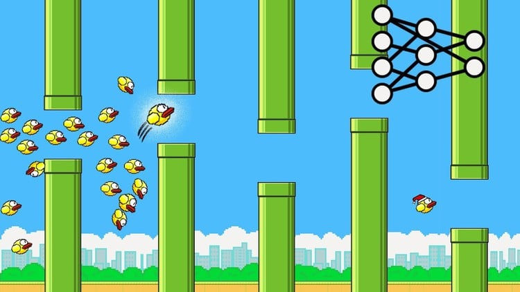 Flappy Bird AI — Flappy Bird Game with NEAT Algorithm